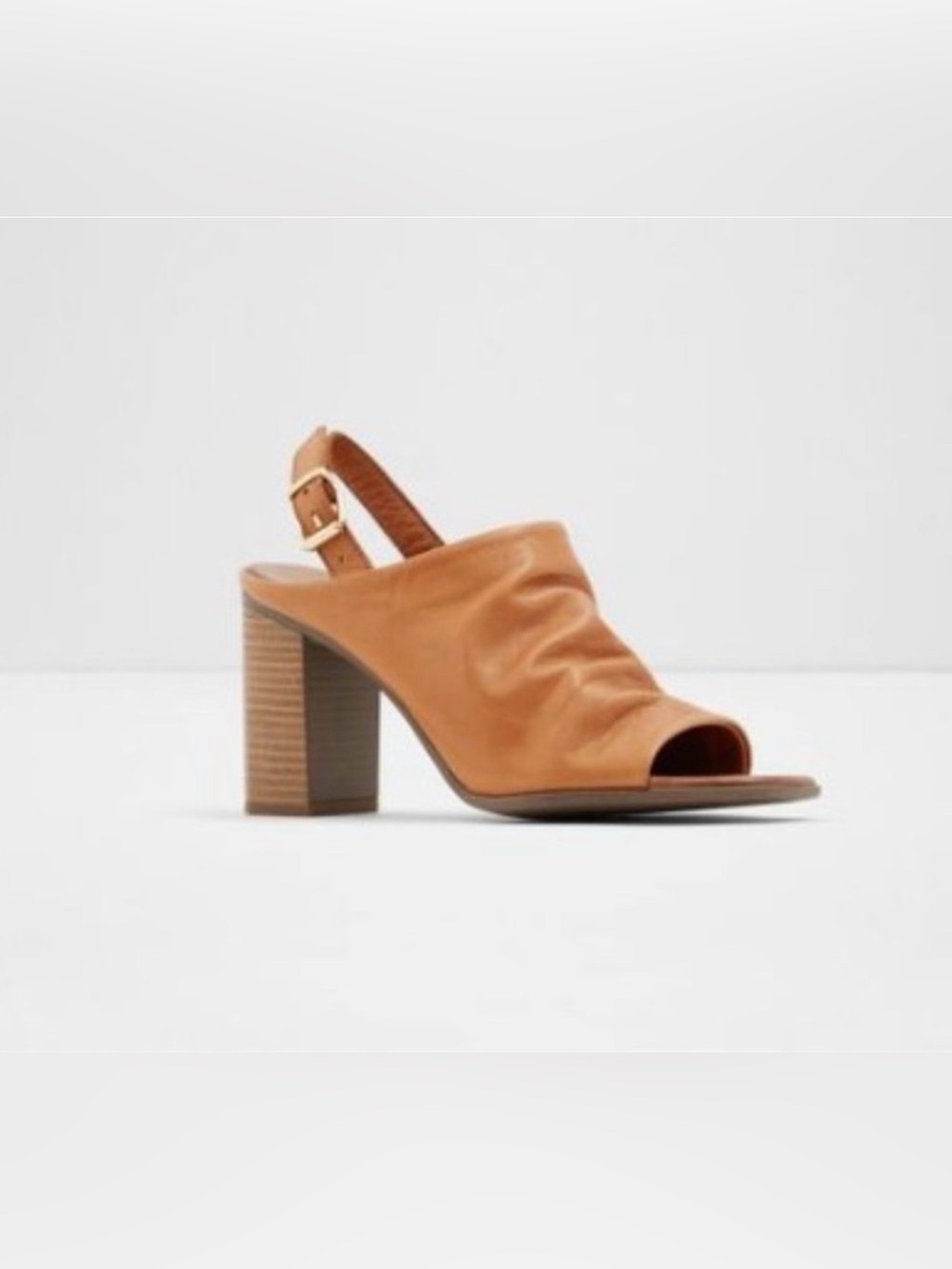 Aldo Casameada Leather Block Heel Sandal Size 7.5